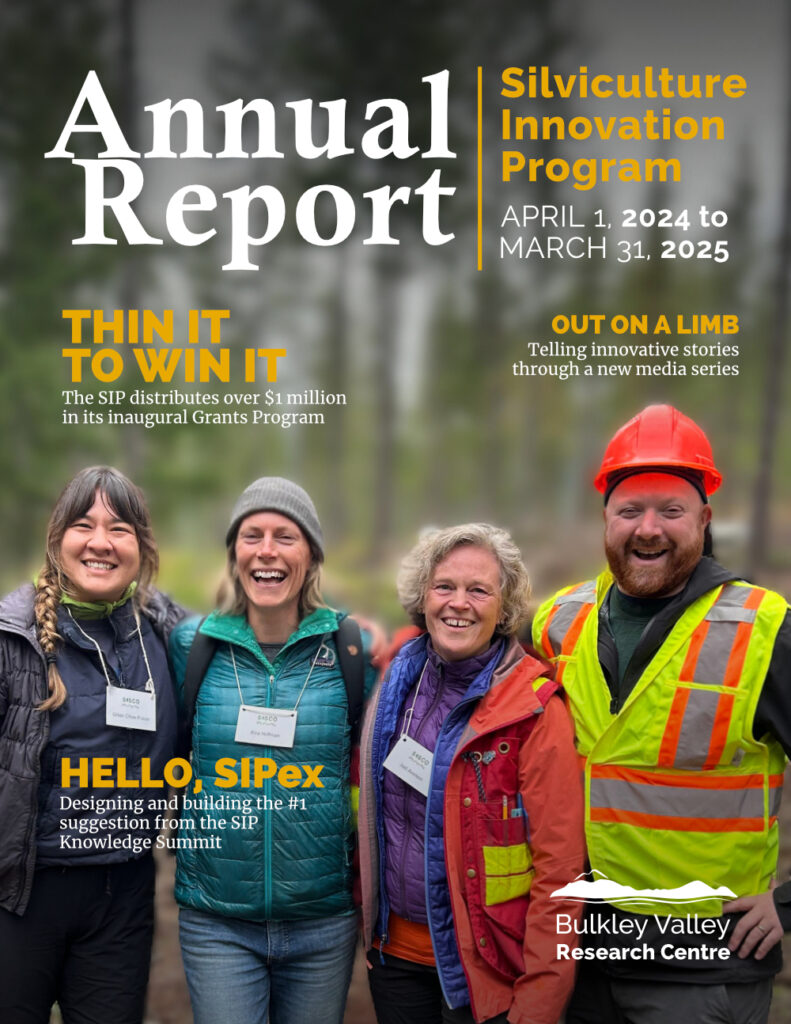Annual Report cover of SIP team members on a field tour. 